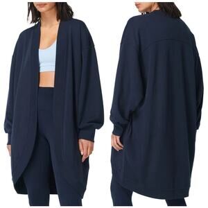 Sweaty Betty | OVERSIZED Dark Blue Cora Longline Cardigan with Pockets
